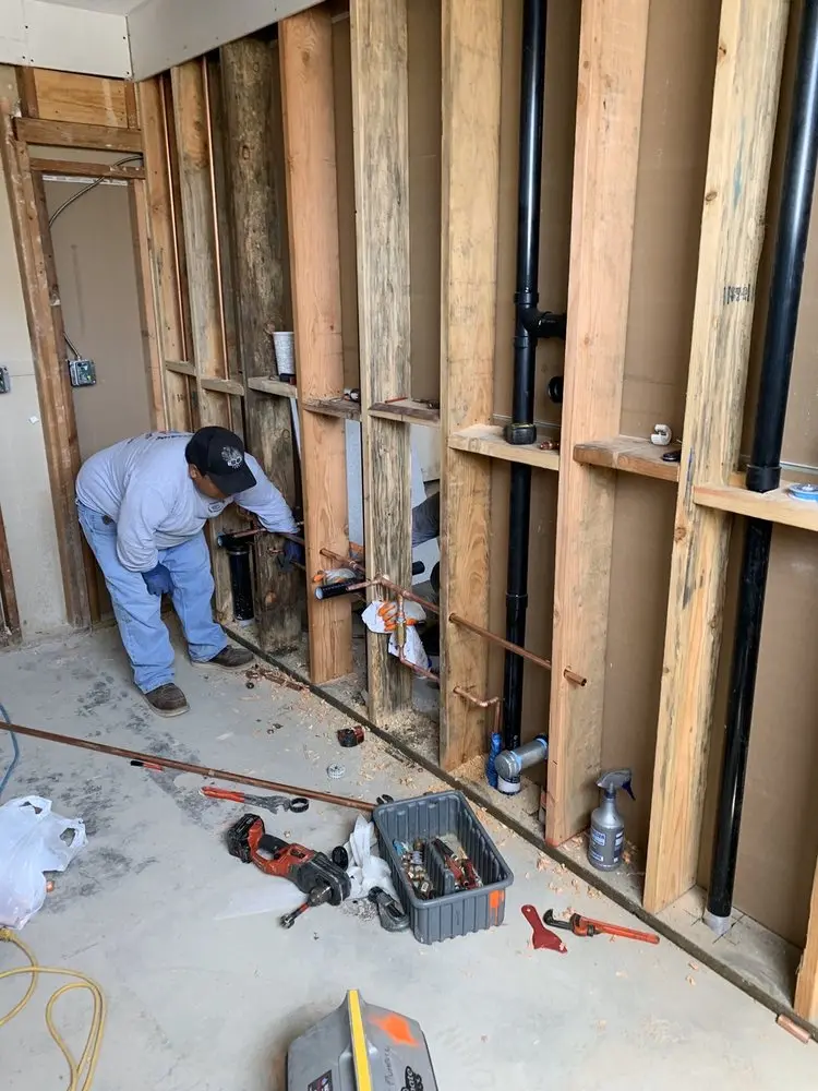 Commercial rough-in plumbing for Water Heater Replacement in Conte Manor